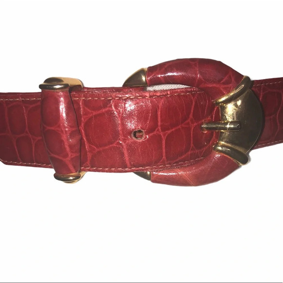 Cipriani Aligator Calfskin Red Belt Size 28 main image 4